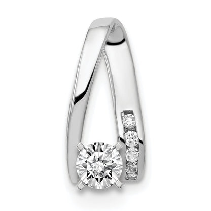 14K Weißgold Steckverschluss mit Diamant