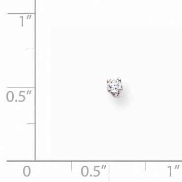 14K Weißgold Diamant-Ohrstecker in AA-Qualität, komplett