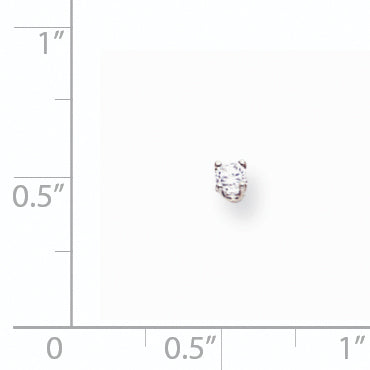 14K Weißgold Diamant-Ohrringe