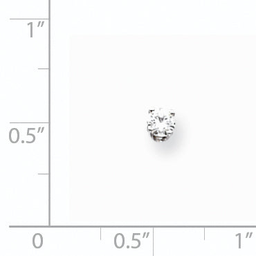 14K Weißgold Diamant-Ohrringe, VS, 0,17 ct