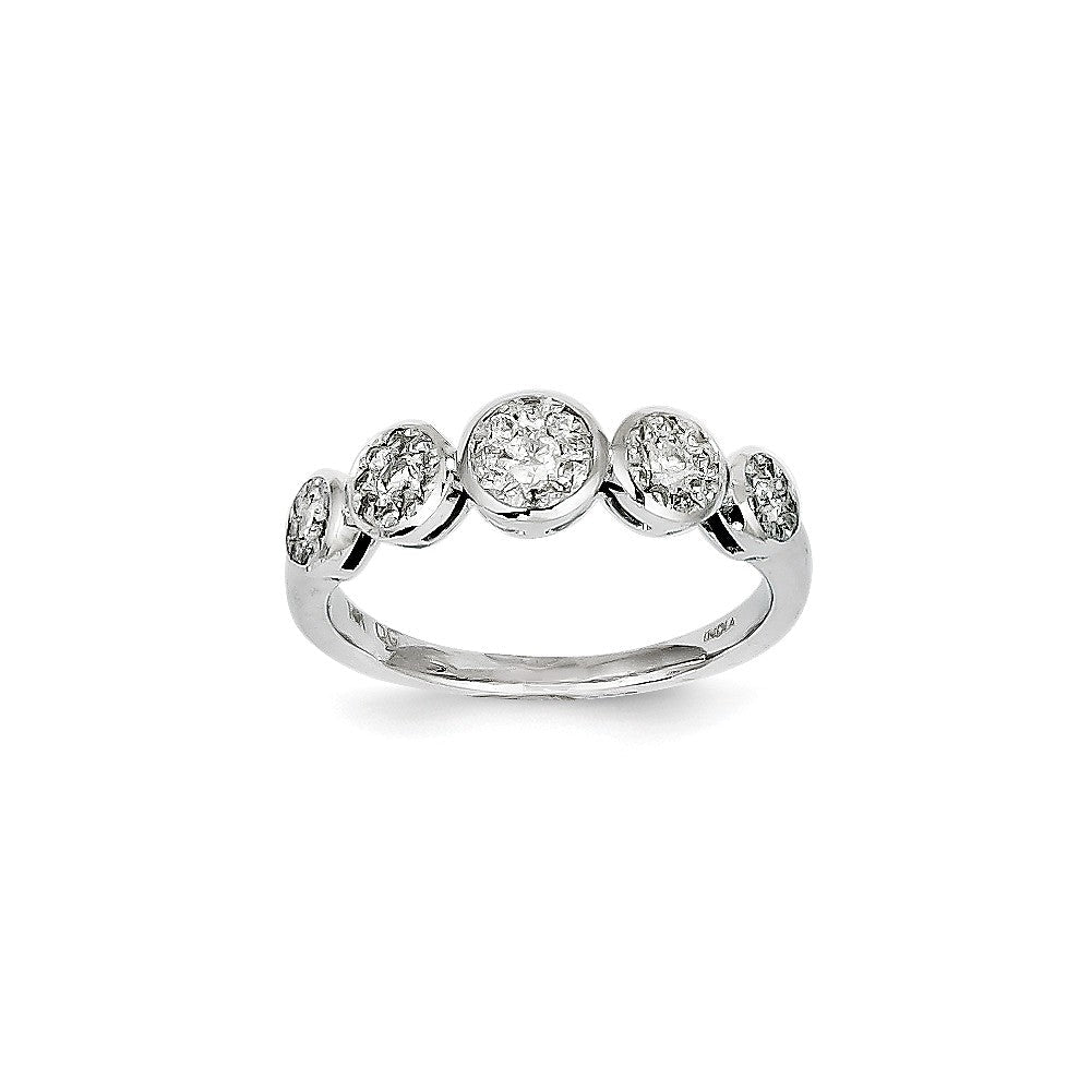 14K Weißgold Diamant Ring