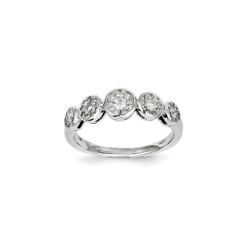 14K Weißgold Diamant Ring