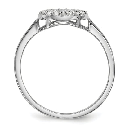 14K Weißgold Diamant-Cluster-Ring, oval, mit natürlichen Diamanten
