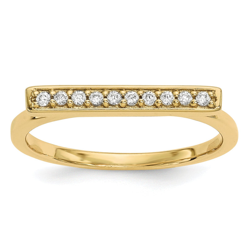 14K Gold Diamant-Balken-Ring