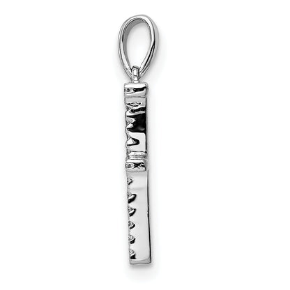 14K Weißgold Diamant-Anhänger mit Initiale „F“