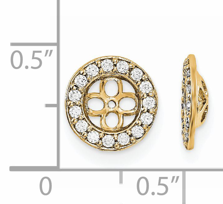 14K Gelbgold Diamant-Ohrring-Jacket