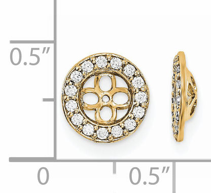 14K Gelbgold VS Diamant-Ohrring-Jacket