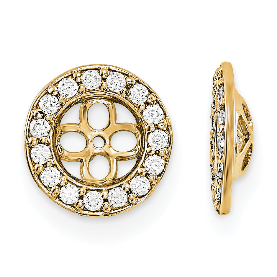 14K Gelbgold Diamant Ohrring-Jackets 0,3 ct