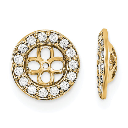 14K Gelbgold Diamant Ohrring-Jackets 0,3 ct