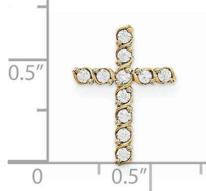Kettenschieber aus 14K Gelbgold mit Diamanten der Qualität AAA