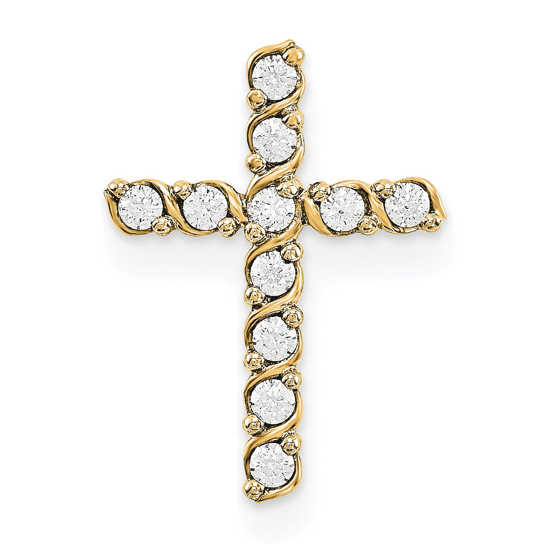 Kettenschieber aus 14K Gelbgold mit Diamanten der Qualität AAA