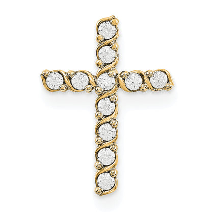 Kettenschieber aus 14K Gelbgold mit Diamanten der Qualität AAA
