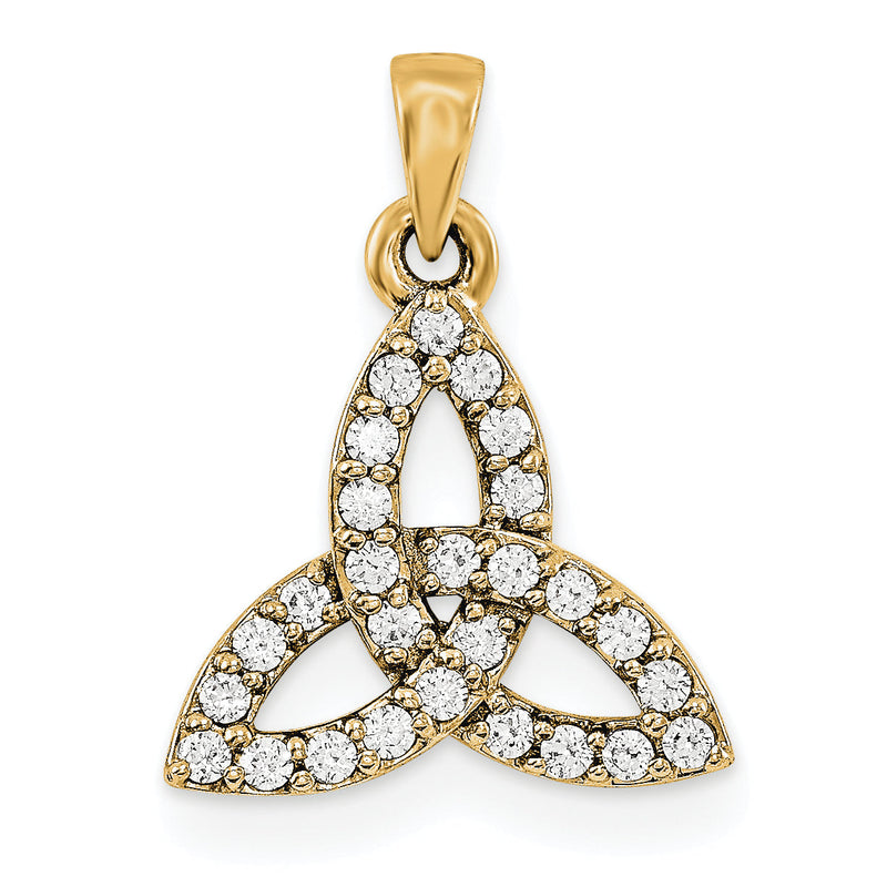 14 Karat Gelbgold Diamant-Anhänger