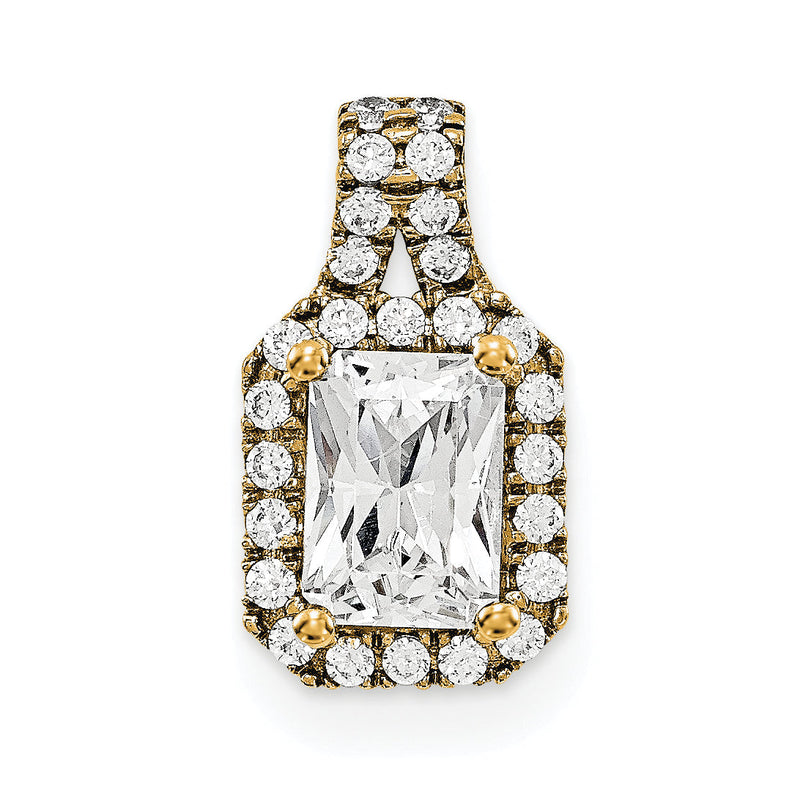 Anhänger 14K Gelbgold mit Diamant AA in Halbfassung