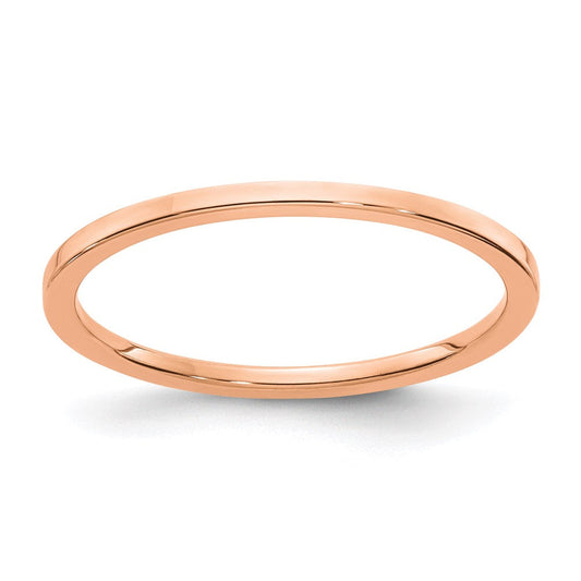 10K Rose Gold 1.2mm Eseinn Stapelbar Sieren / Damen Hochzees Verbotd Ring