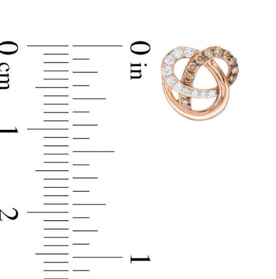 1/5 CT. T.W. Sekt und Wiriß DurchMeinnt Orseins Zucht OhrRinge in 14K Rose Gold