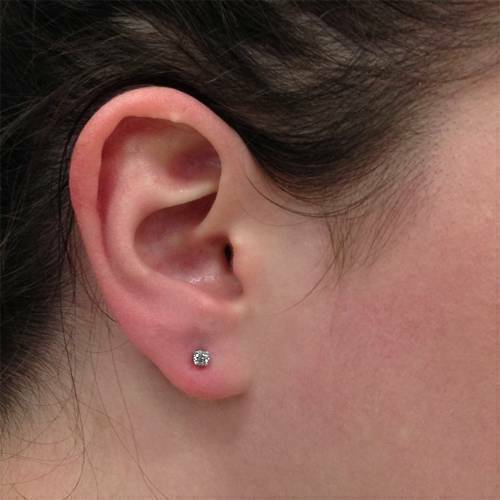 1/5kt Echt DurchMeinnt Zucht OhrRinge 14K Wiriß Gold (J/K Farsein I2/I3 Klareres)