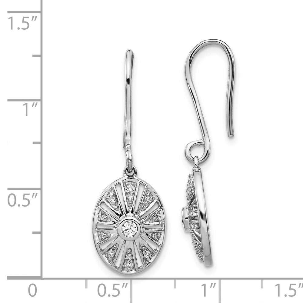 14k White Gold Real Diamond Vintage Earrings EM3948-020-WA