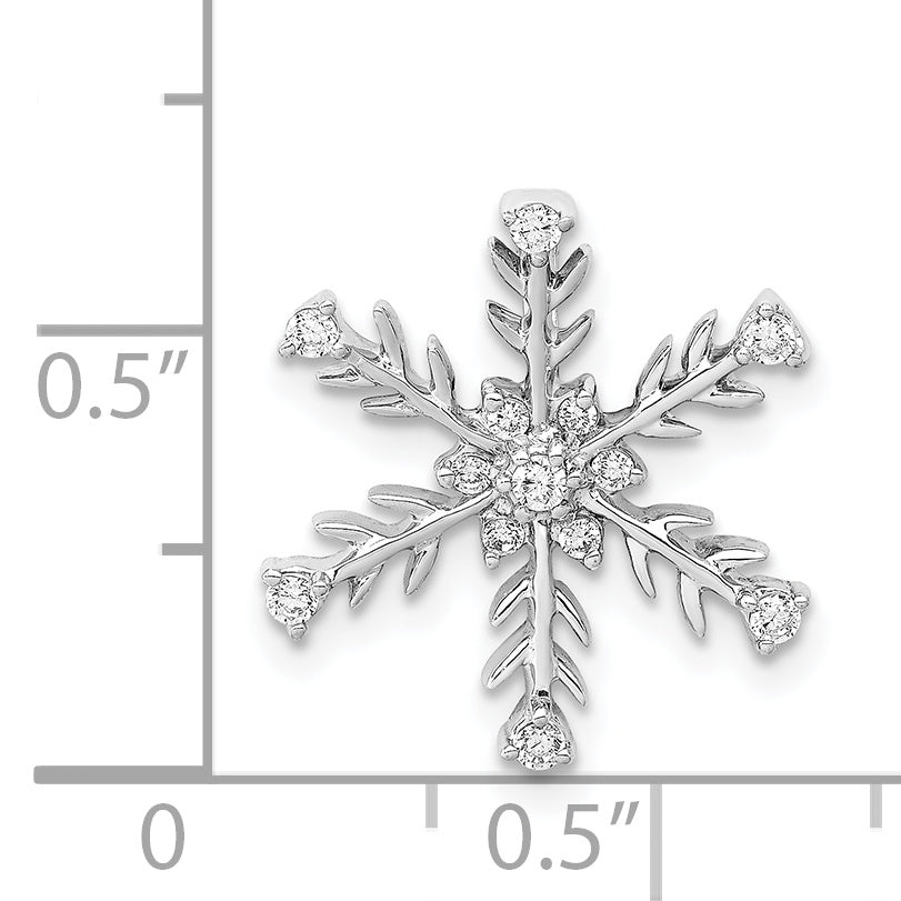 Fest 14k Wiriß Gold 1/6kt. Simuliert CZ Schneefsproderene Kette Gleesen