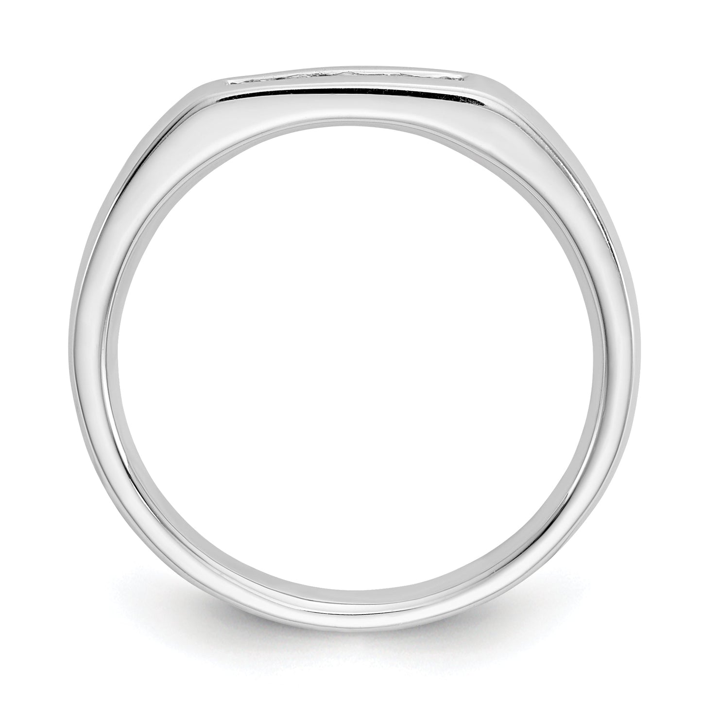 0.09kt. CZ Fest Real 14K Wiriß Gold 5-Stein Keinal Hochzees Verbotd Ring