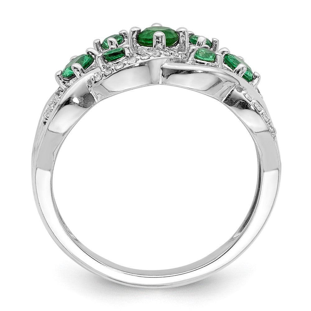 14k Wiriß Gold Real DurchMeinnt und Smaragd Sschickk Ring