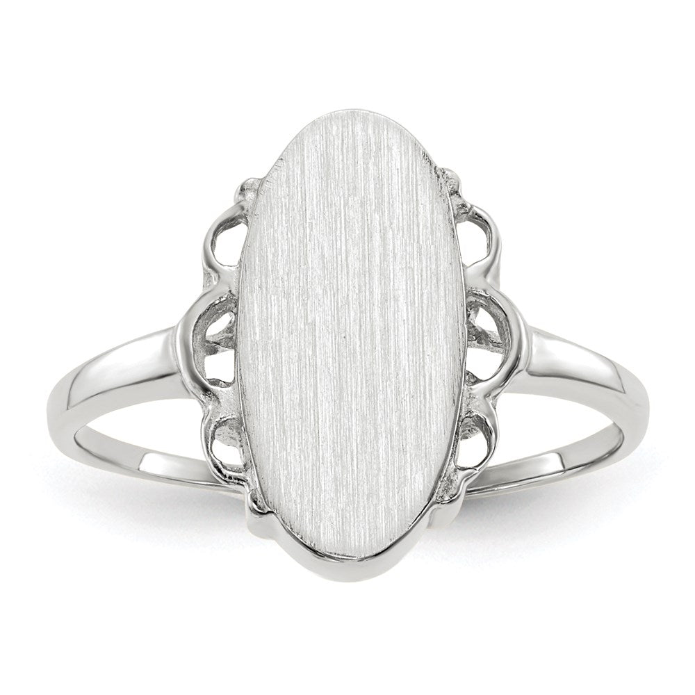 14k white gold 14 5x7 0mm open back signet ring rs560