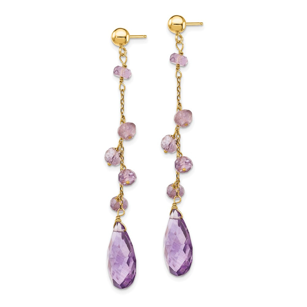 14k Amethyst Baumeln OhrRinge