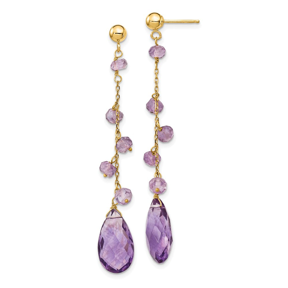 14k Amethyst Baumeln OhrRinge