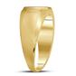 10k Gelb Gold Runden DurchMeinnt Kreuz Verbotd Ring 1/20 Ktzw