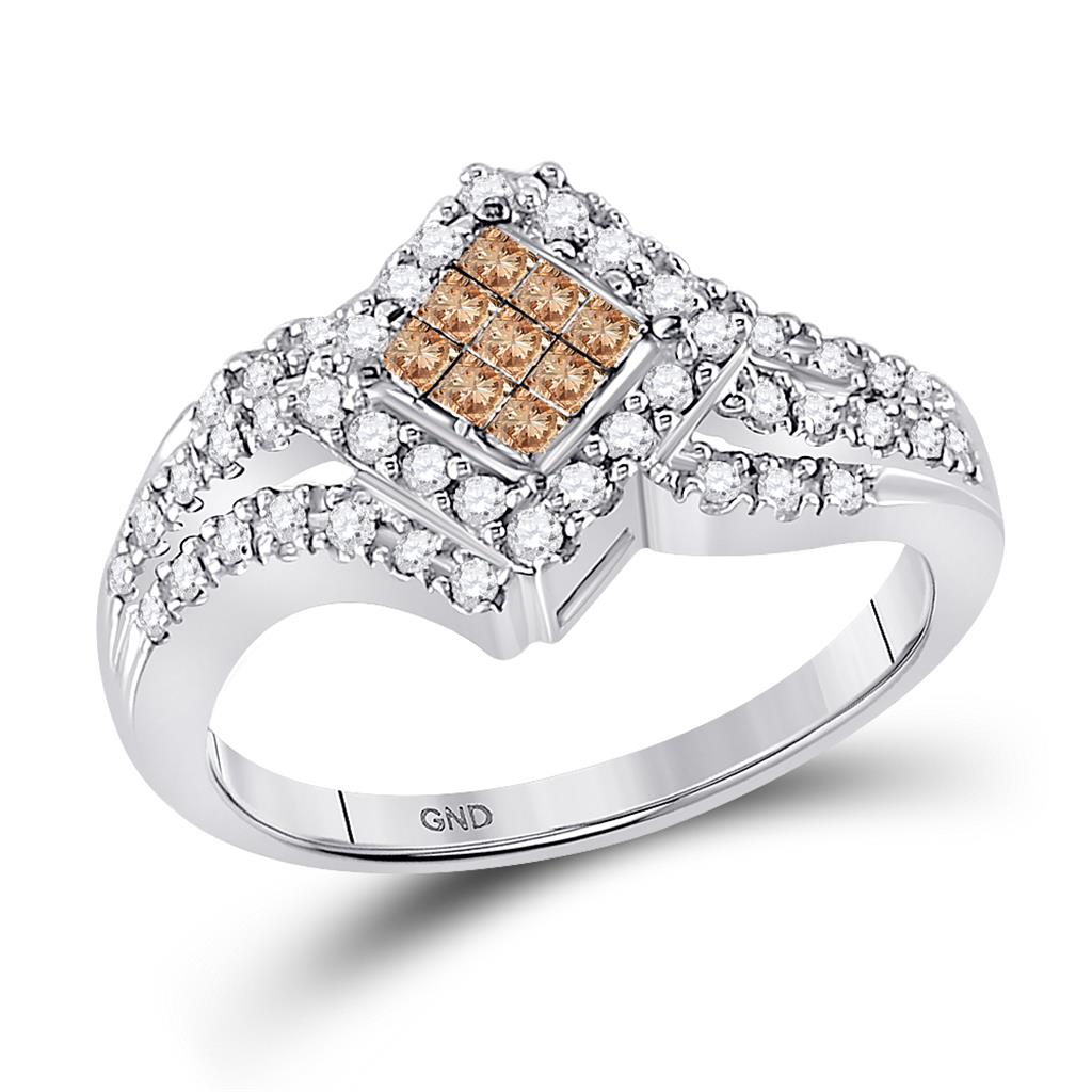 1/2CT-DurchMeinnt UNSICHTBAR BRAUN RING