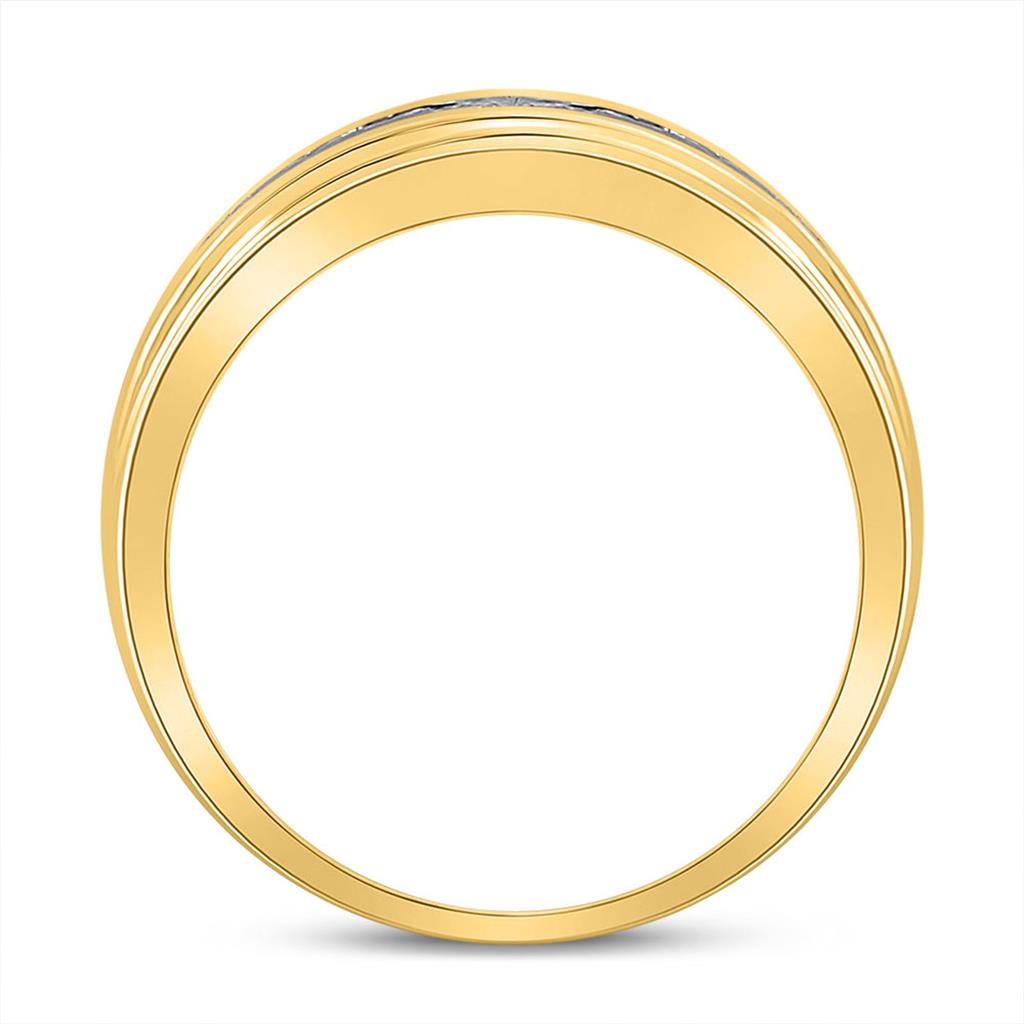 10k Gelb Gold Runden DurchMeinnt Hochzees Single sterseinn Zeile Verbotd Ring 1/2 Ktzw