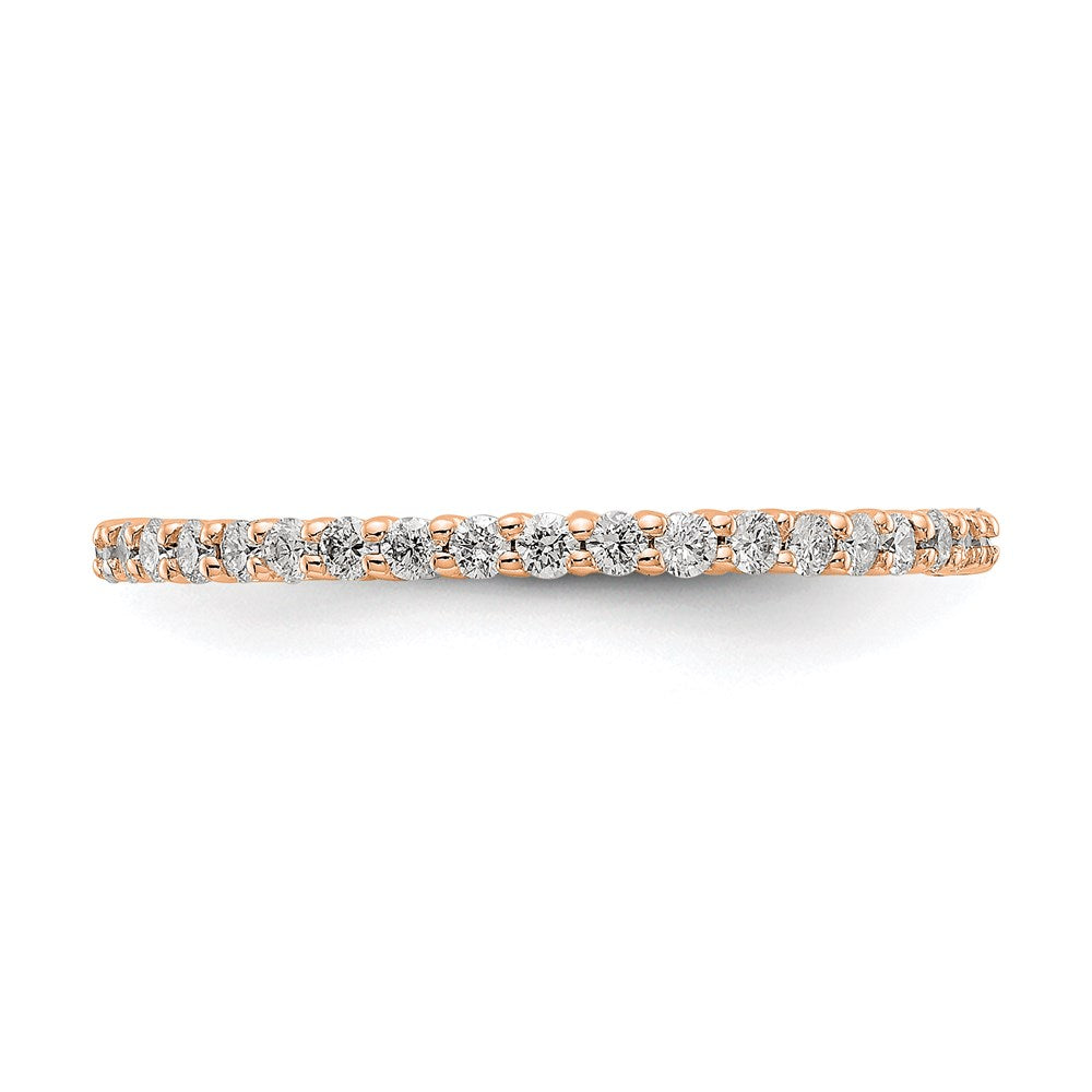 1/2kt Nbeiürlich DurchMeinnt Hochzees Ring Damen Stapelbar Ewigkees Verbotd 14k Rose Gold